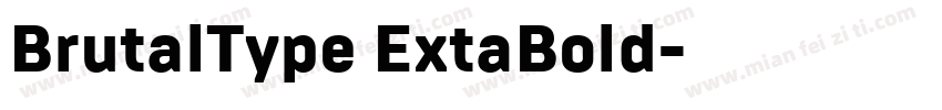 BrutalType ExtaBold字体转换